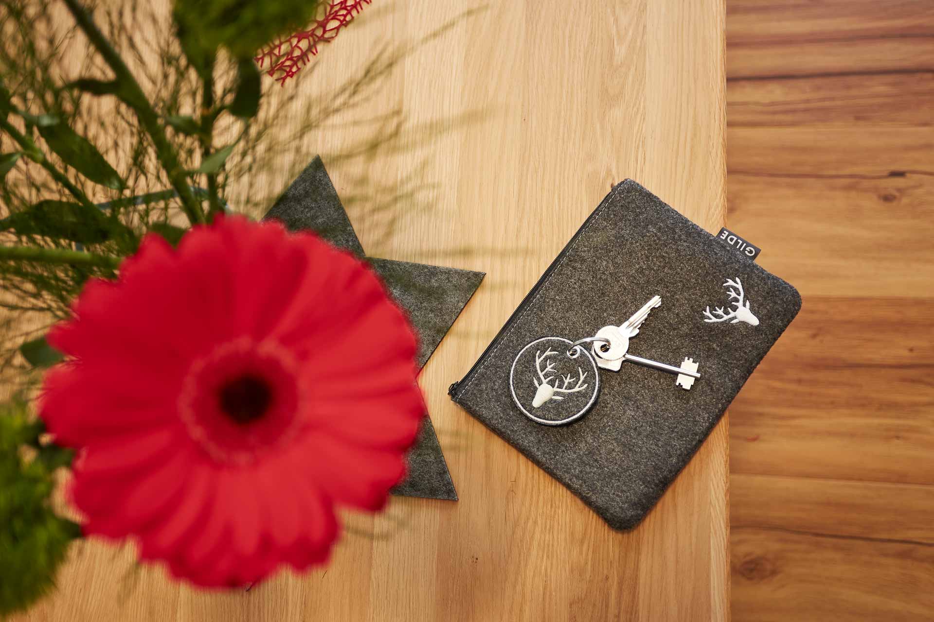 Schlüssel mit Blume